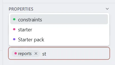 The Tags box with a tag chip and a suggested tag appearing below as you type.